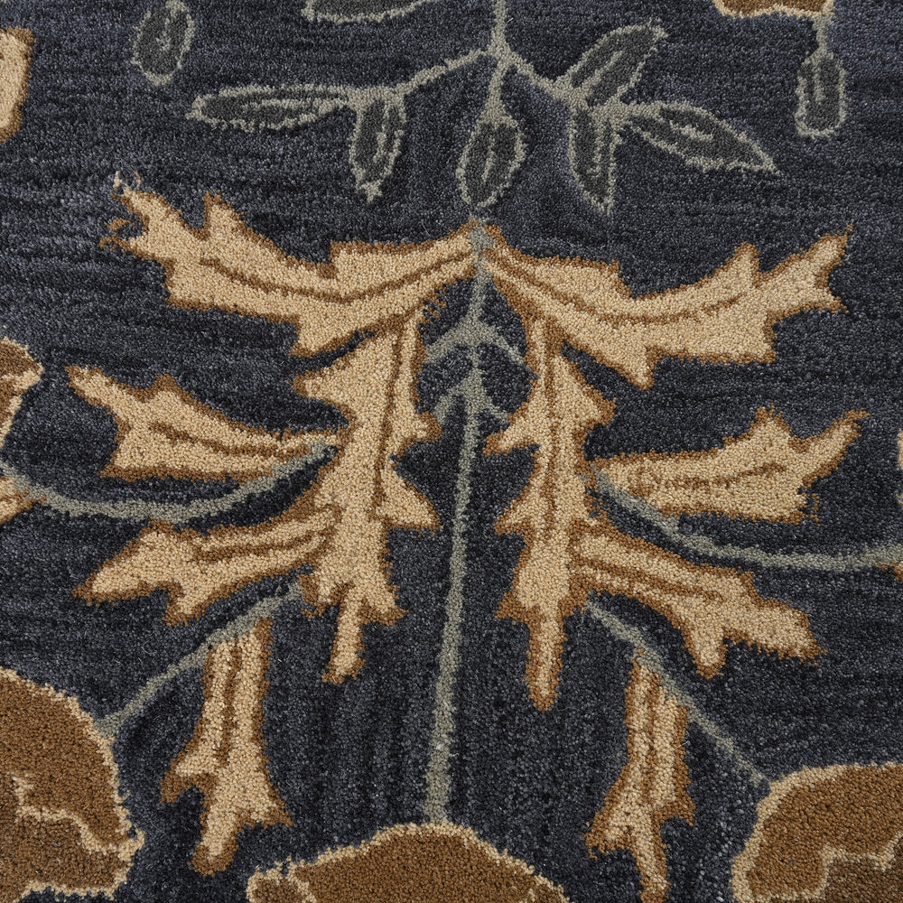 Hand-Tufted Adeline Wool Rug in Beige/Blue with Traditional Floral Tulip Design