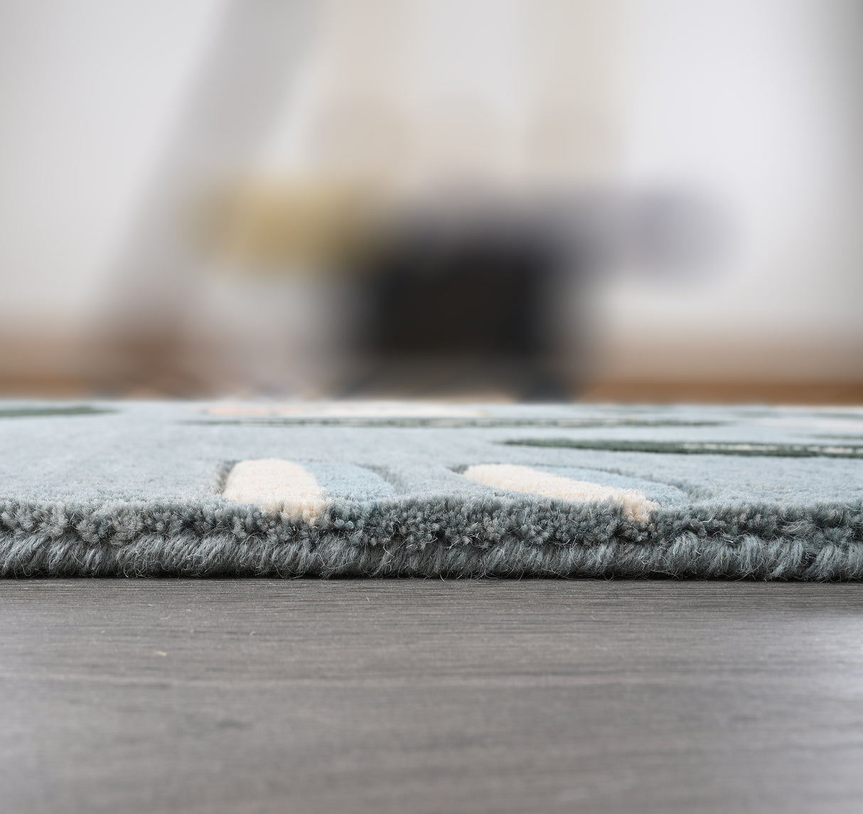 Hand-Tufted Wool Area Rug - Modern Floral Design, Soft & Durable, Non-Slip & Pet-Friendly Carpet for Living Room & Bedroom