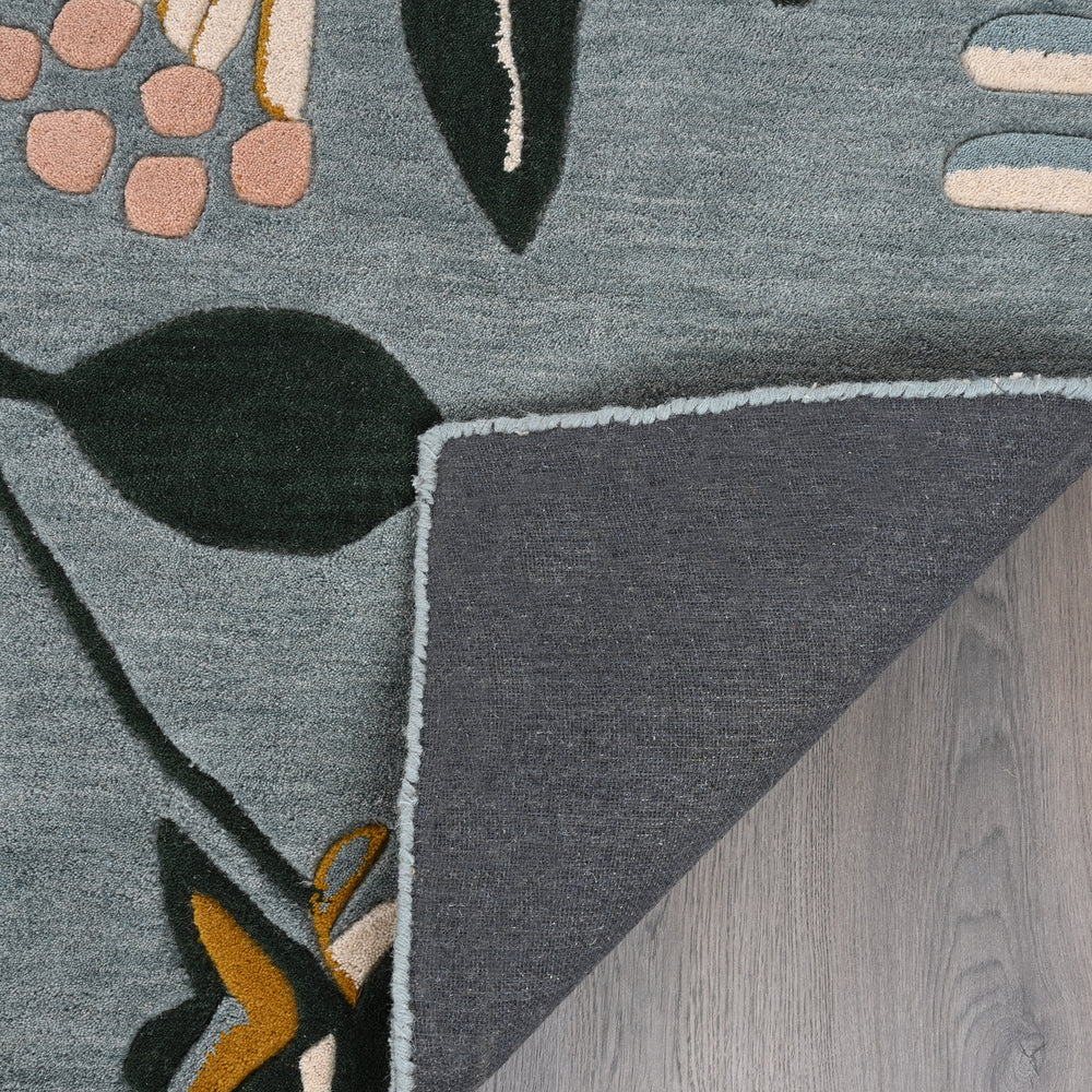 Hand-Tufted Wool Area Rug - Modern Floral Design, Soft & Durable, Non-Slip & Pet-Friendly Carpet for Living Room & Bedroom