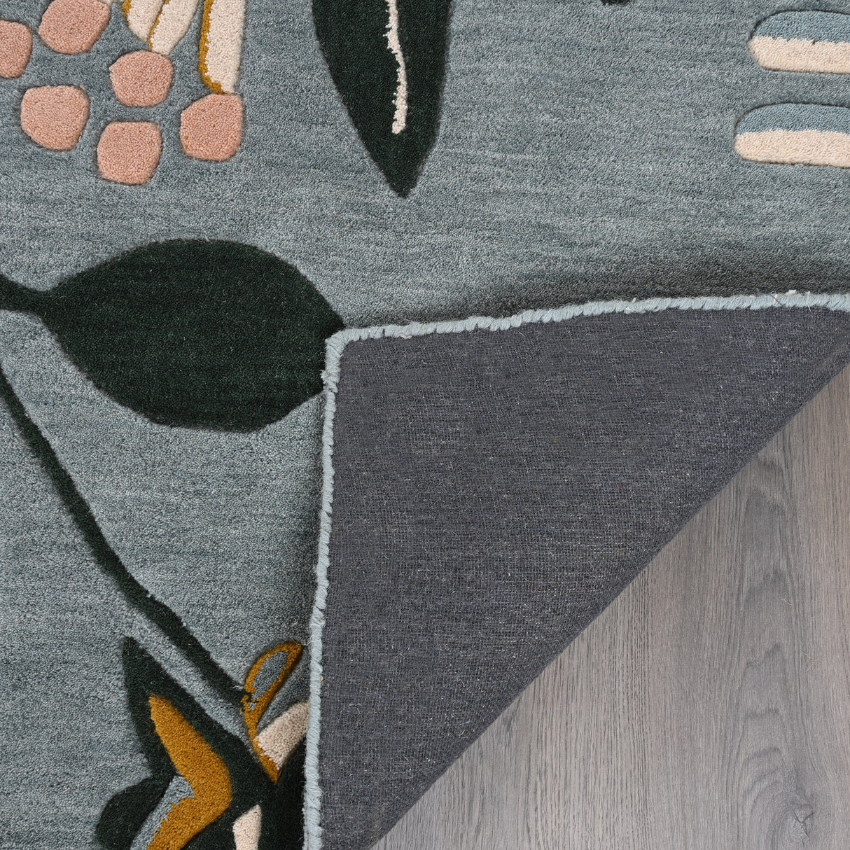 Hand-Tufted Wool Area Rug - Modern Floral Design, Soft & Durable, Non-Slip & Pet-Friendly Carpet for Living Room & Bedroom