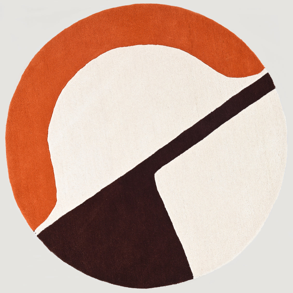 Hand-Tufted Round Wool Rug – Modern Circular Design, 100% Natural Wool