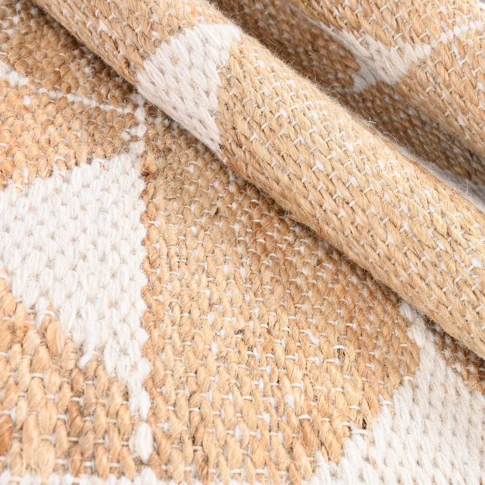 Handwoven Jute Rug with Cotton Base