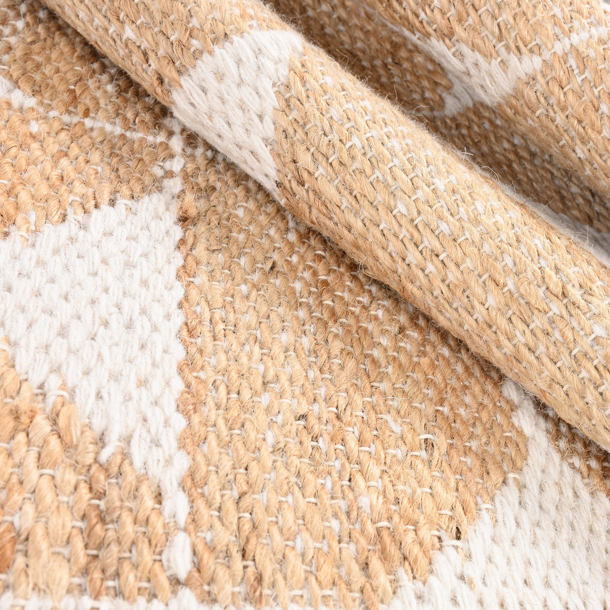 Handwoven Jute Rug with Cotton Base