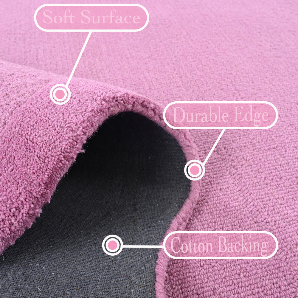 Scalloped Wool Rug – Hand-Tufted, Thick & Soft, Wavy Edge with Cotton Backing