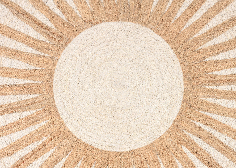 Round Jute Rug – Handwoven Natural Fiber Accent Rug