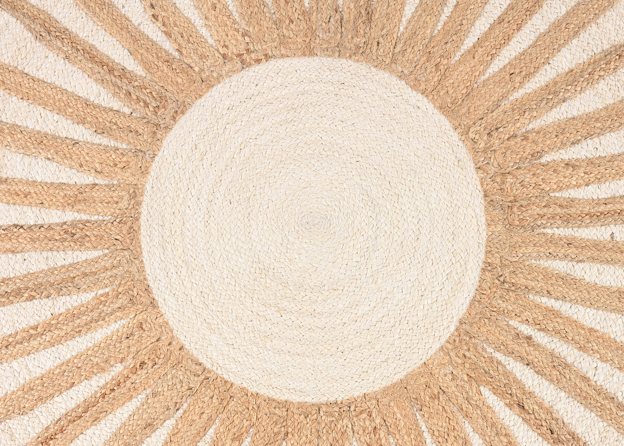 Round Jute Rug – Handwoven Natural Fiber Accent Rug