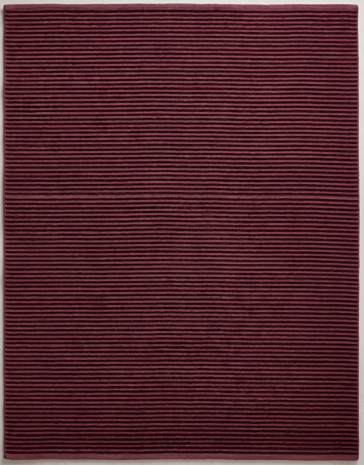 Modern Hand Tufted Wool Rug, Thin Striped Pattern, Soft Wool Carpet