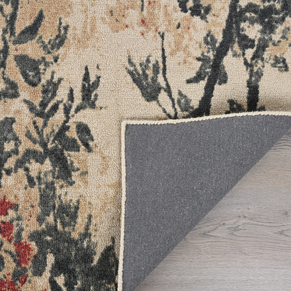 Hand-Tufted Wool Area Rug – Botanical Design with Garden-Inspired Pattern