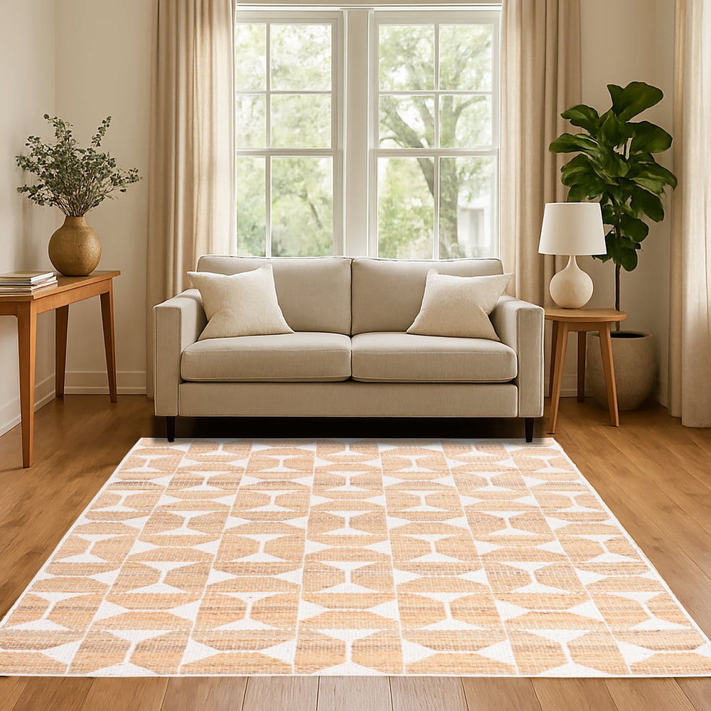 Handwoven Jute Rug with Cotton Base
