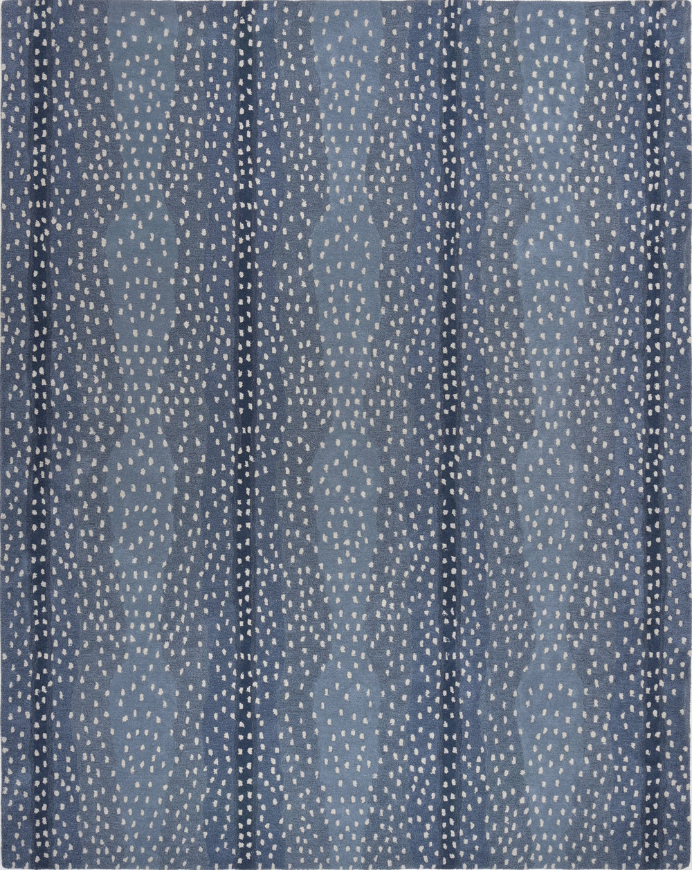 Antelope Cheetah Blue – Contemporary Handmade 100% Wool Area Rug