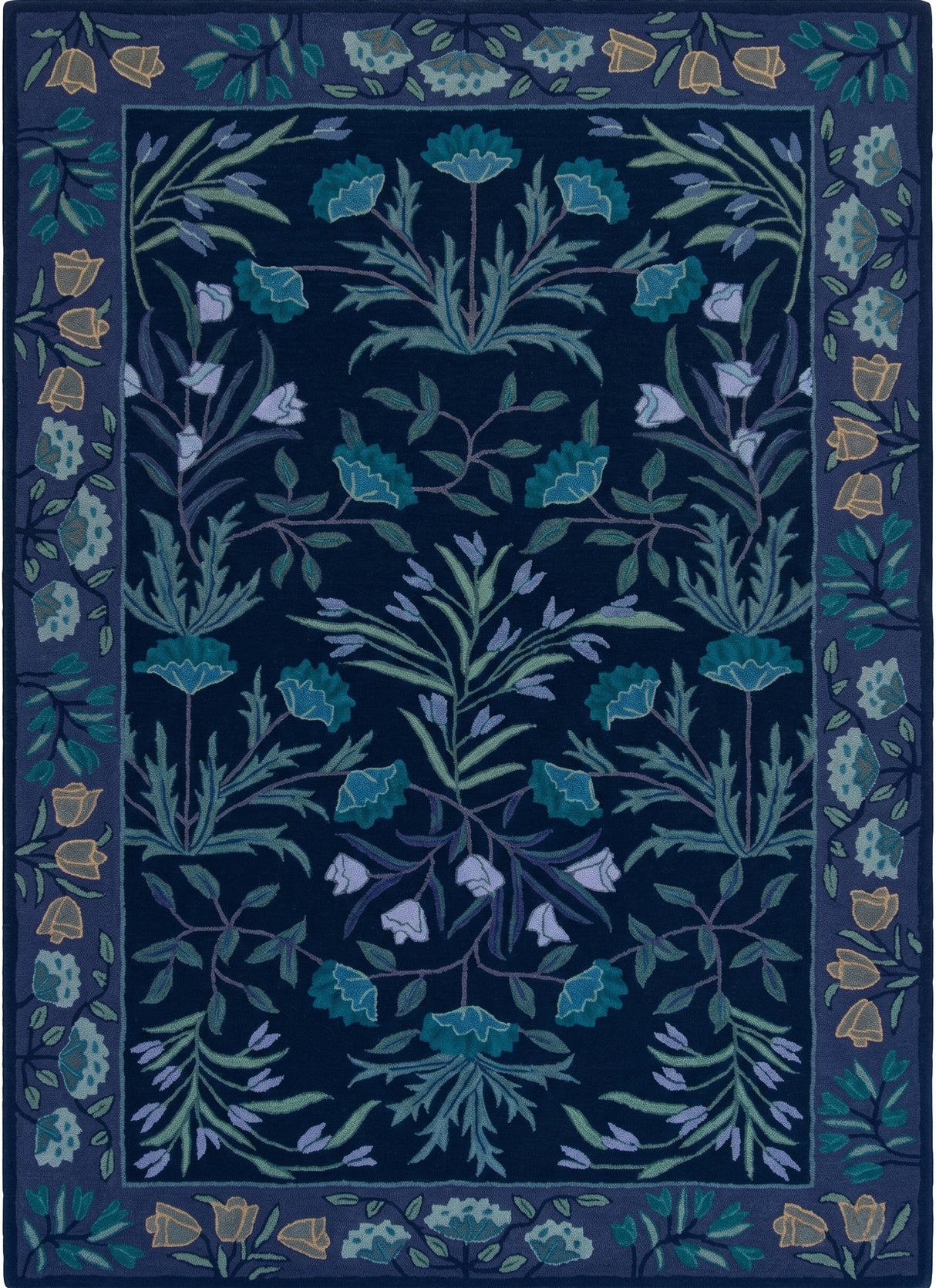 Hand-Tufted Adeline Wool Rug with Traditional Floral Tulip Design