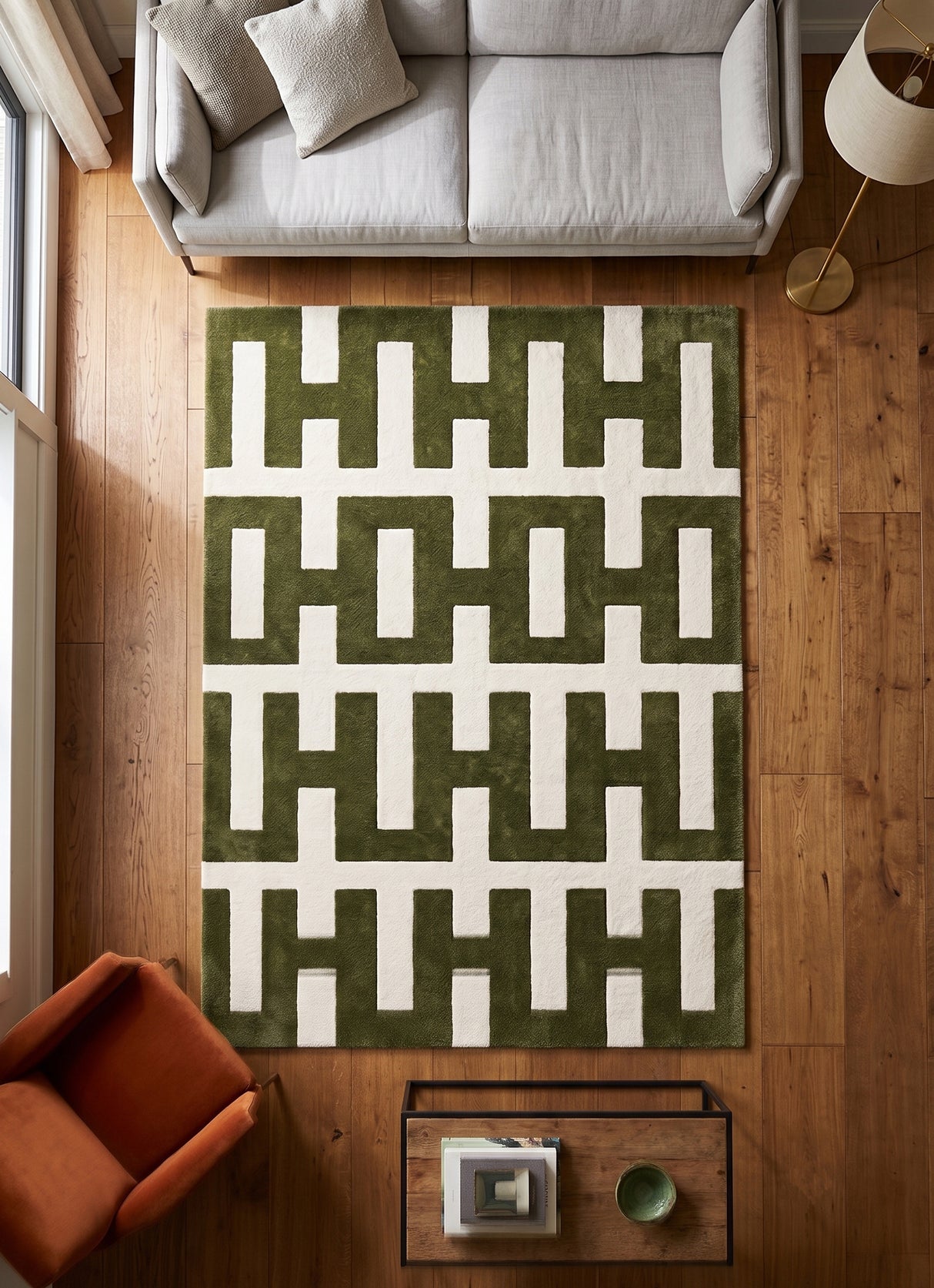Modern Collection Hand-Tufted Wool Rug, Soft Plush Handmade Carpet