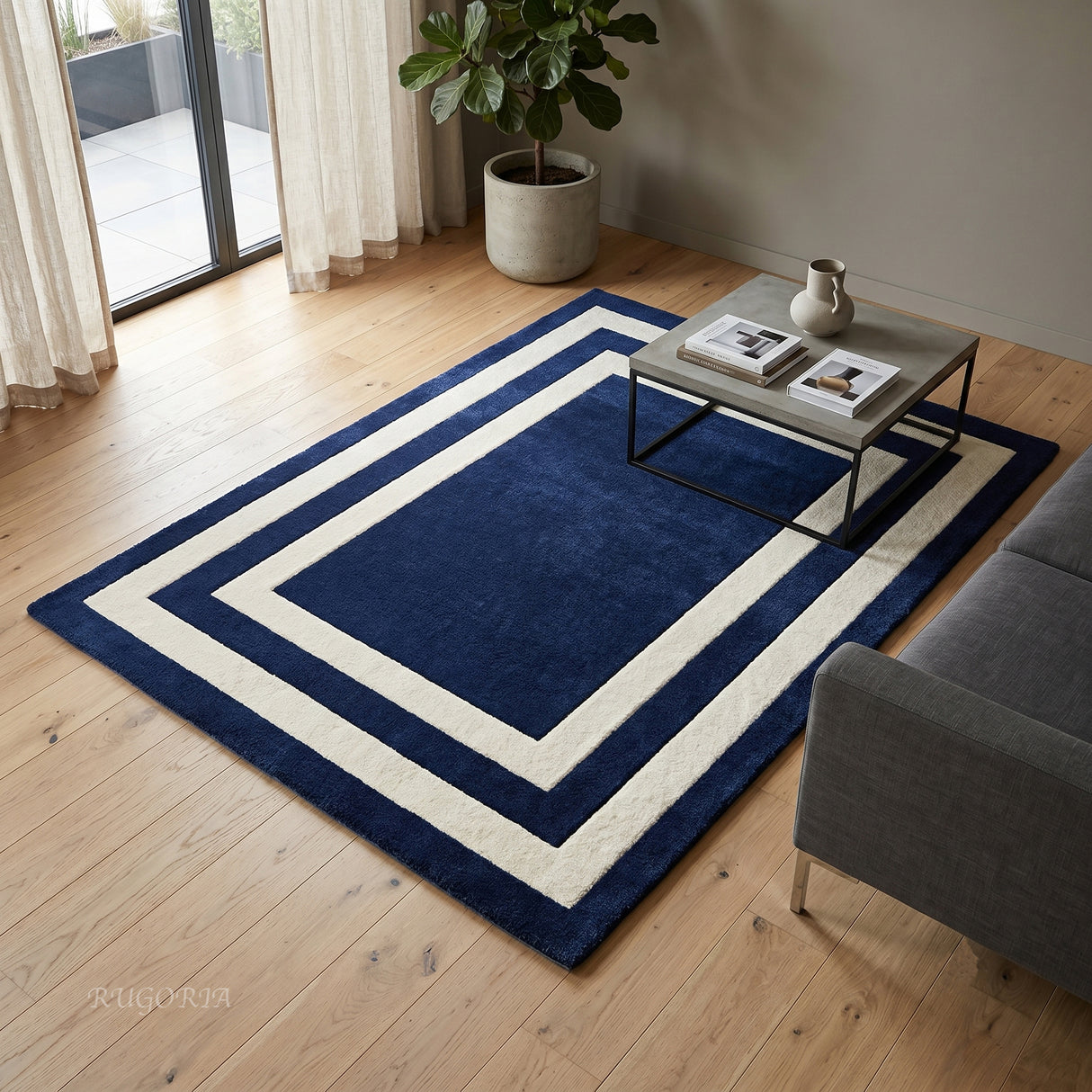 Modern Collection Hand-Tufted Wool Rug, Soft Plush Handmade Carpet