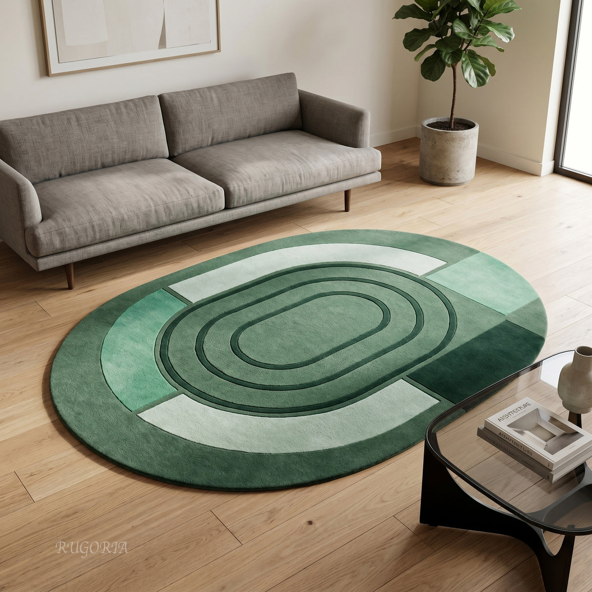 Modern Collection Hand-Tufted Wool Rug, Soft Plush Handmade Carpet