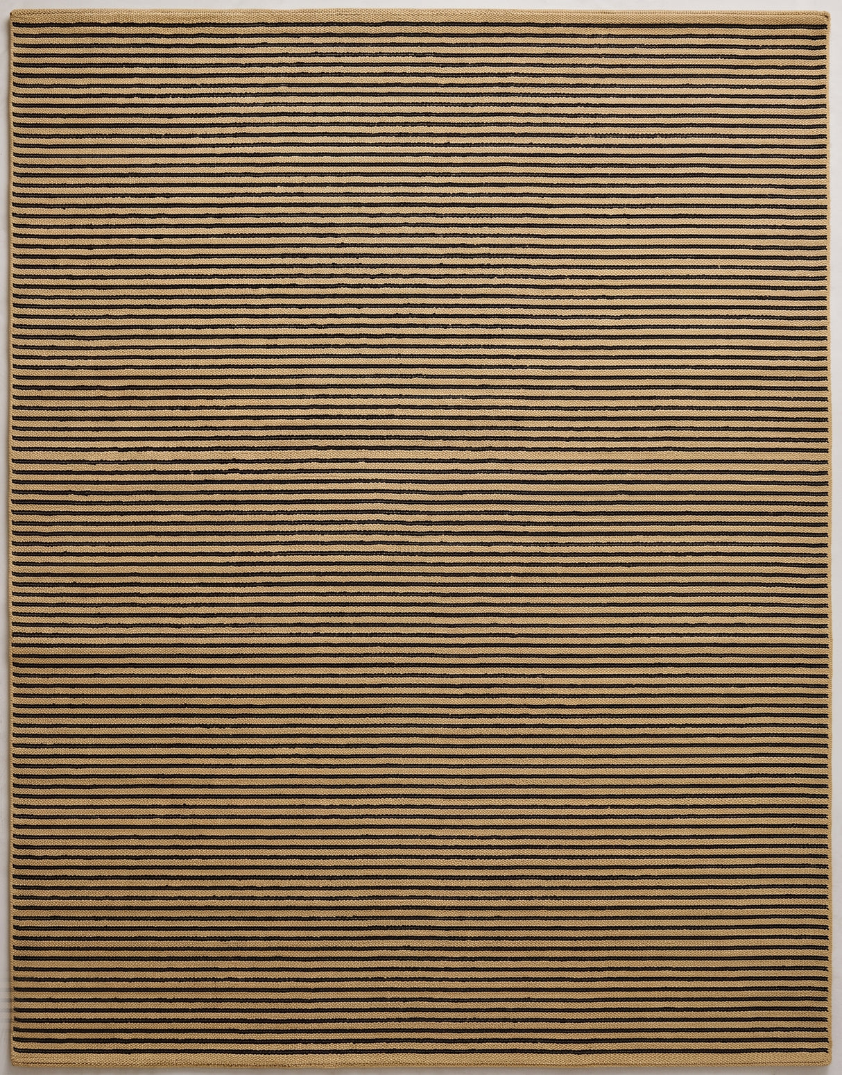 Modern Hand Tufted Wool Rug, Thin Striped Pattern, Soft Wool Carpet