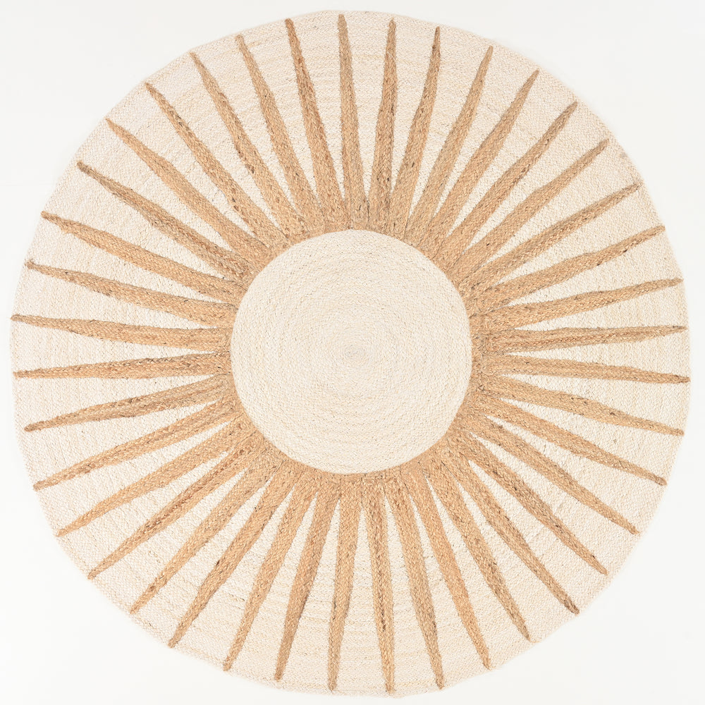 Round Jute Rug – Handwoven Natural Fiber Accent Rug