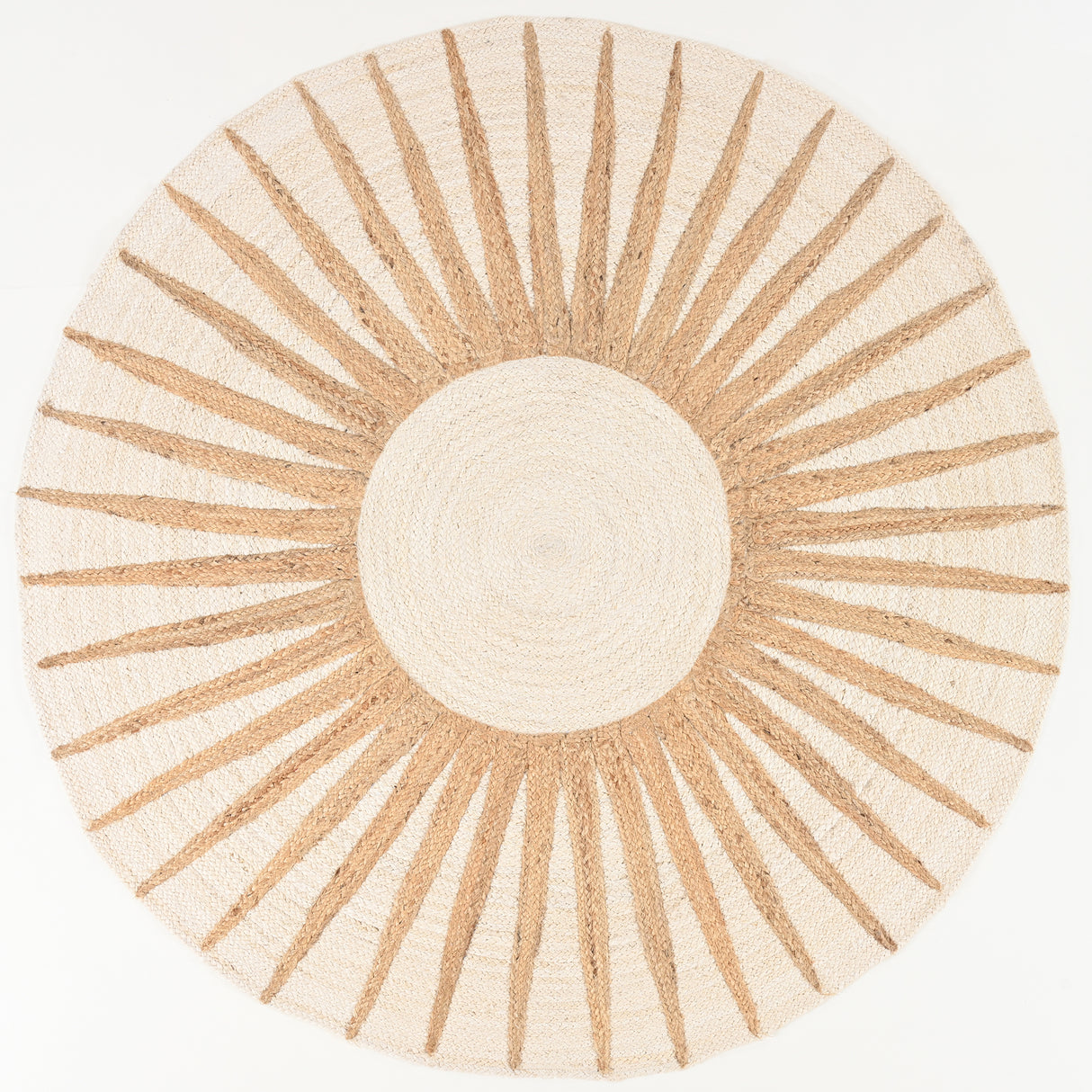 Round Jute Rug – Handwoven Natural Fiber Accent Rug