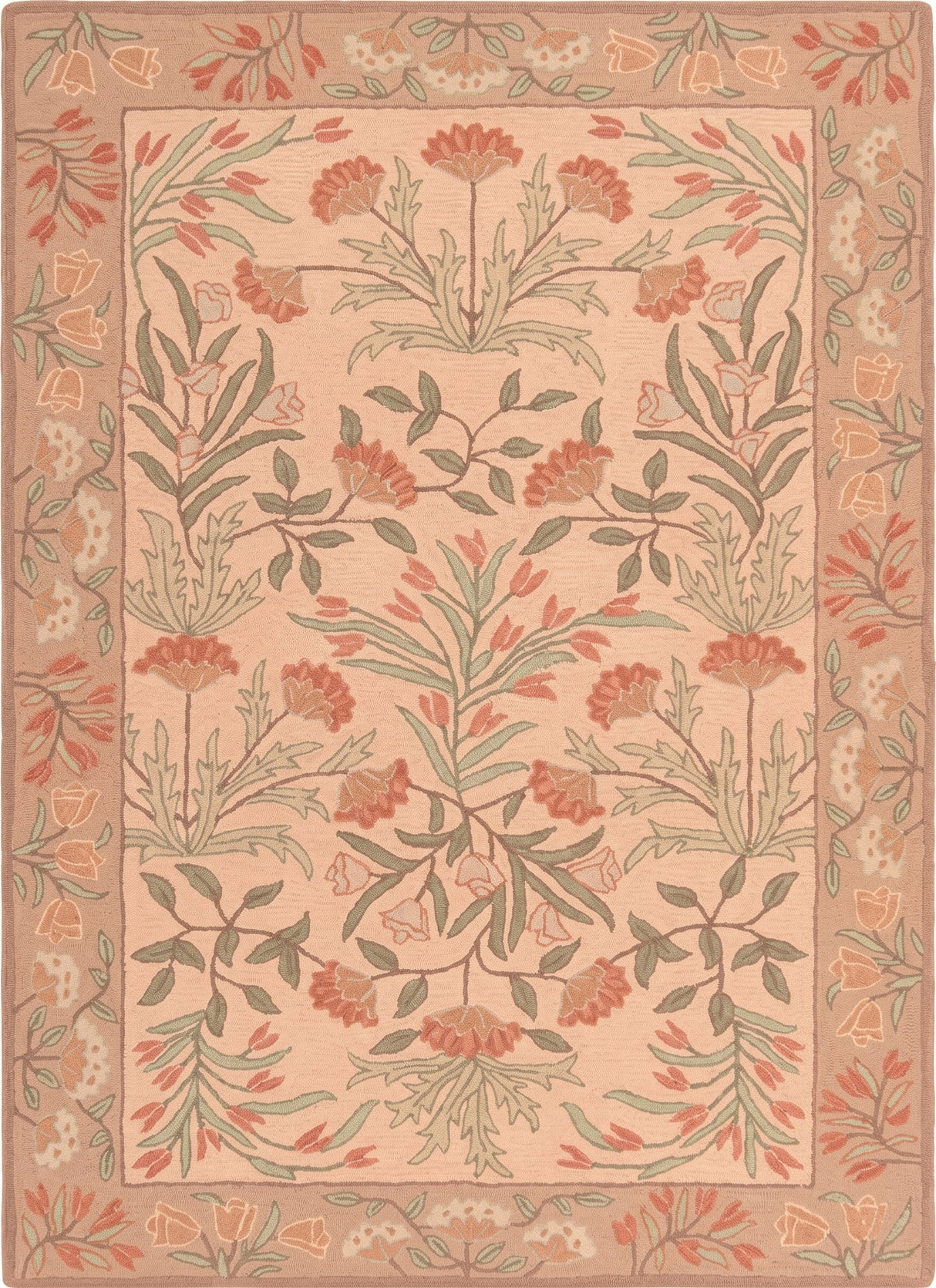 Hand-Tufted Adeline Wool Rug with Traditional Floral Tulip Design