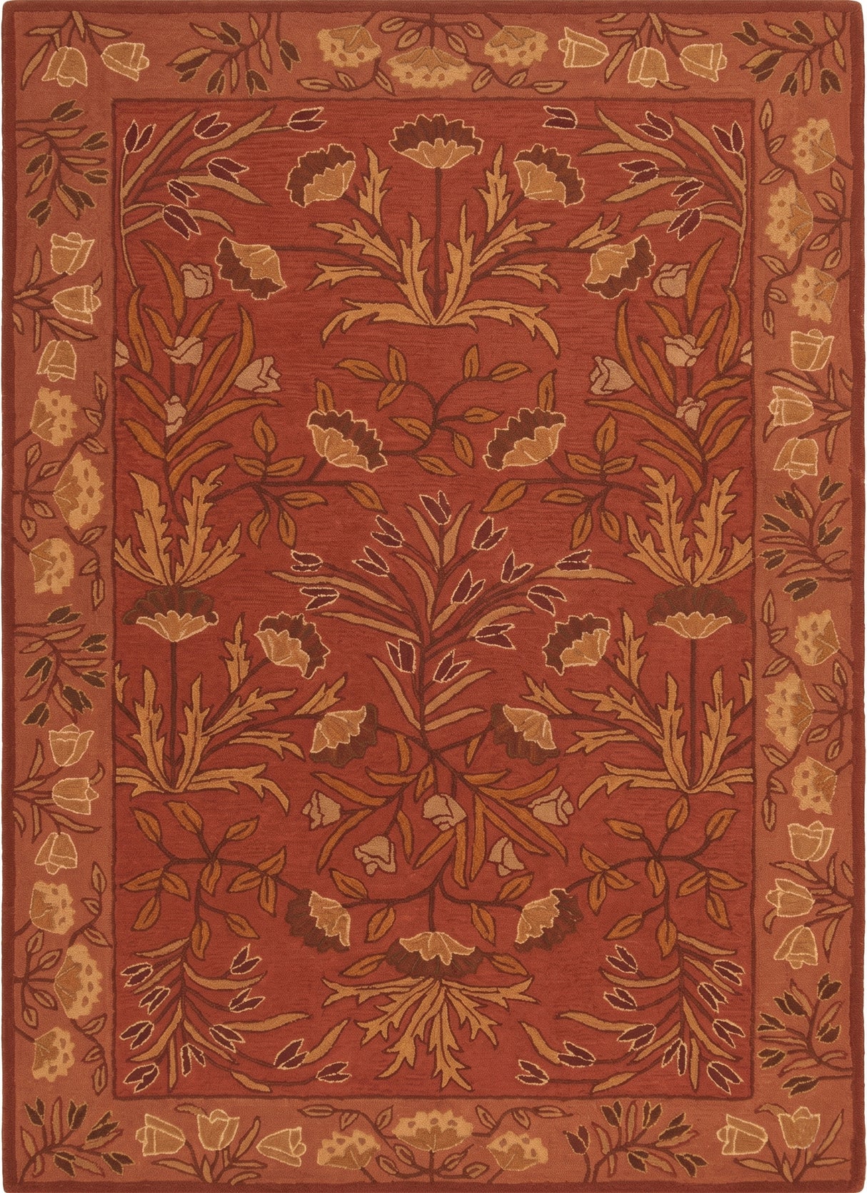 Hand-Tufted Adeline Wool Rug with Traditional Floral Tulip Design
