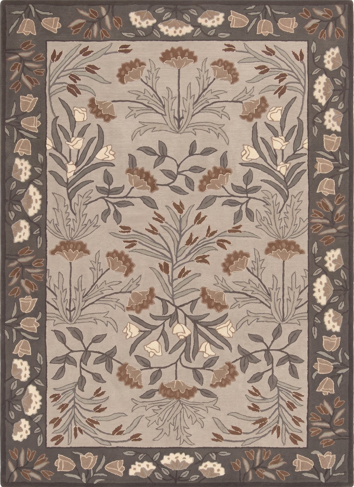 Hand-Tufted Adeline Wool Rug with Traditional Floral Tulip Design