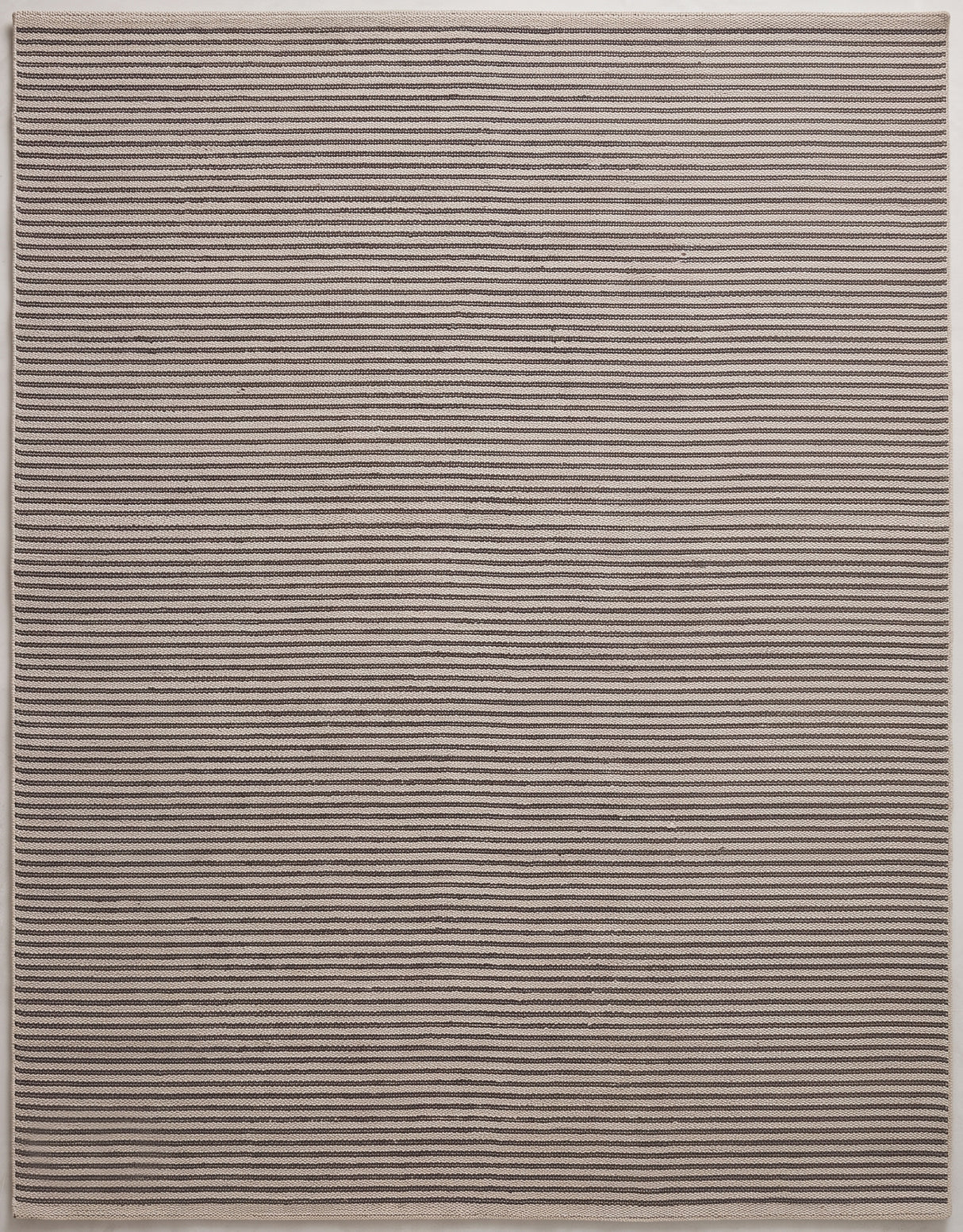 Modern Hand Tufted Wool Rug, Thin Striped Pattern, Soft Wool Carpet