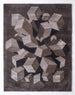 Hand-Tufted Wool Area Rug, 3D Cube Design