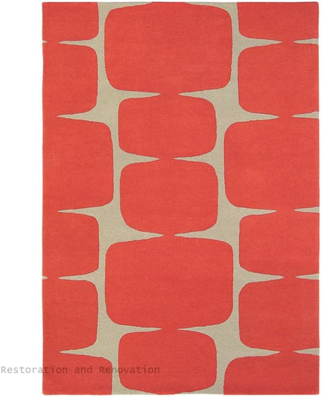 Modern Wool Rug – Hand-Tufted, Soft & Thick | Abstract Geometric Design