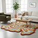 Irregular Shaped Handmade Wool Area Rug