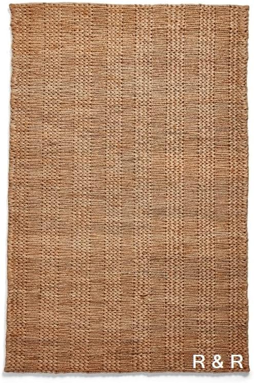 Natural Jute Area Rug – Handwoven with Non-Slip Backing
