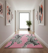 Climbing Jaguar Modern Handmade Wool Area Rug
