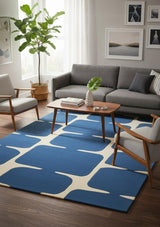 Modern Wool Rug – Hand-Tufted, Soft & Thick | Abstract Geometric Design