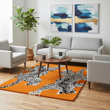 Climbing Jaguar Modern Handmade Wool Area Rug