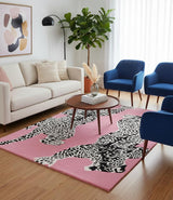 Climbing Jaguar Modern Handmade Wool Area Rug