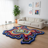 Irregular Shaped Handmade Wool Area Rug