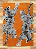 Climbing Jaguar Modern Handmade Wool Area Rug
