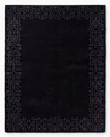 Hand-Tufted Wool Area Rug, Geometric Border,