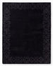 Hand-Tufted Wool Area Rug, Geometric Border,