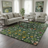 Handmade Floral Area Rug | Vibrant Flower Design