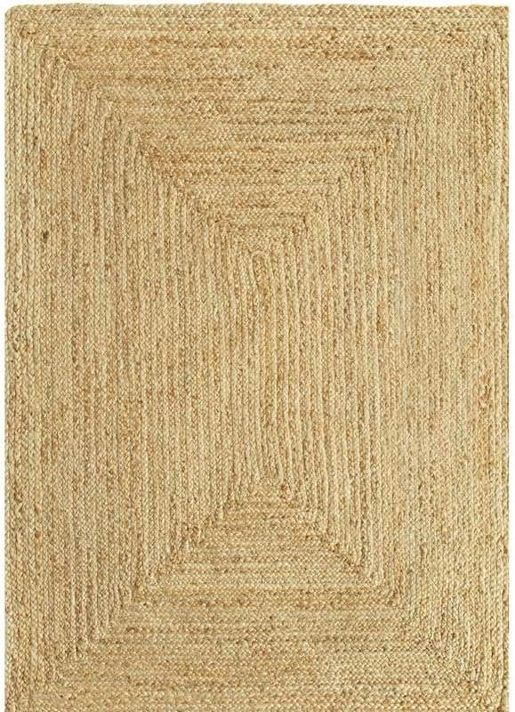 Natural Jute Area Rug – Handwoven with Non-Slip Backing