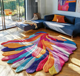 Handmade Irregular Shape Wool Rug