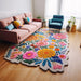 Hand-Tufted Wool Floral Area Rug – Colorful Botanical Garden Design