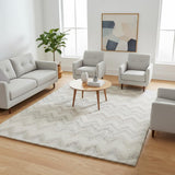 Modern Herringbone Chevron Collection Handmade Wool Rug