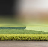 Hand-Tufted Wool Rug – Gustavian Floral Garden Maze in Lush Green Tones