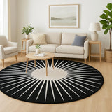 Modern Round Area Rug – Hand-Tufted with 100% New Zealand Wool
