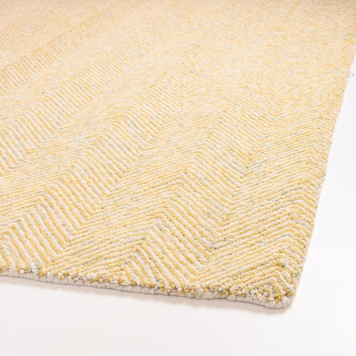 Modern Herringbone Chevron Collection Handmade Wool Rug