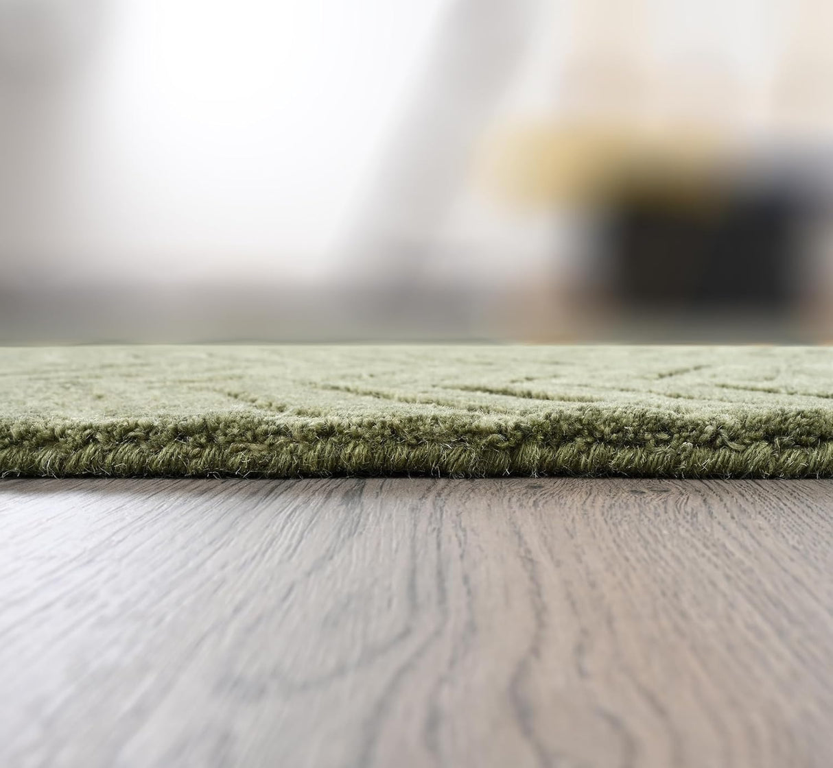 Modern Herringbone Chevron Collection Area Rug - Handmade Wool Carpet