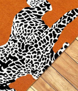 Climbing Jaguar Modern Handmade Wool Area Rug