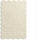 Hand-Tufted Wool Rug Scalloped Edge Modern Geometric Pattern
