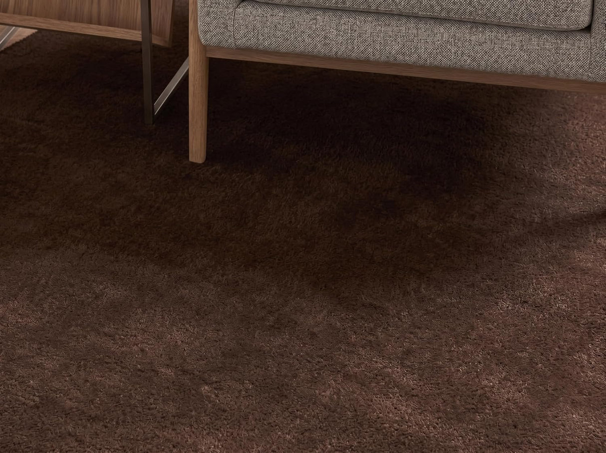 Solid Hand Tufted Wool Area Rug, Soft Plush Carpet