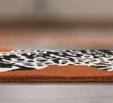 Climbing Jaguar Modern Handmade Wool Area Rug